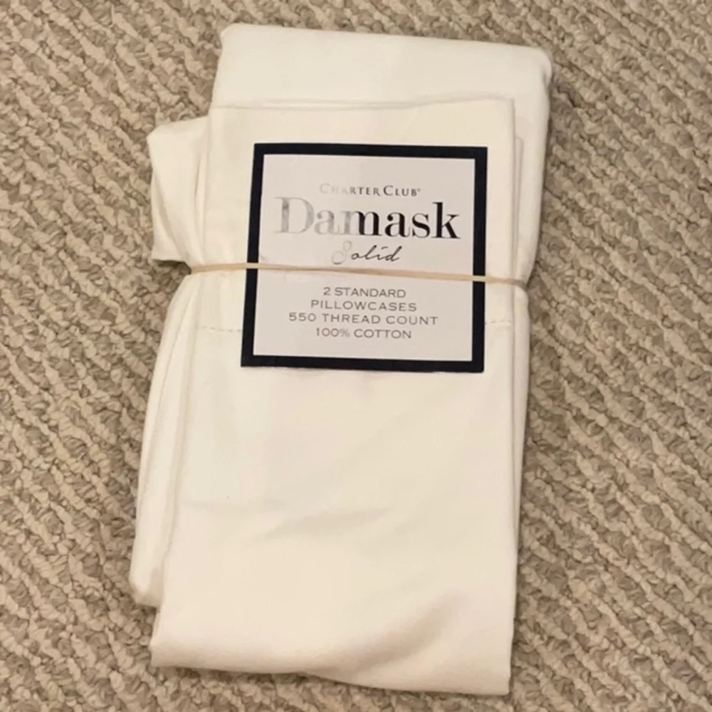 Charter Club Cream Damask Pillowcases